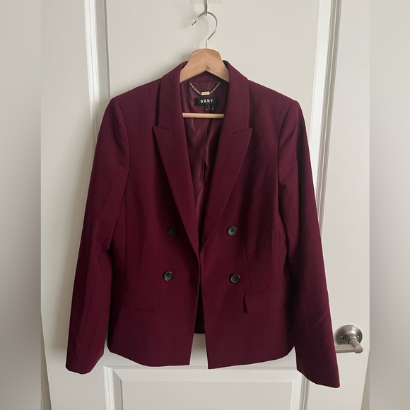 DKNY Deep Wine Red Jacket - Picture 1 of 5